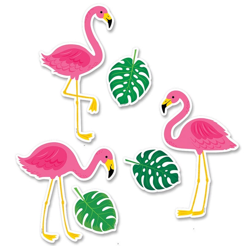 Creative Teaching Press Palm Paradise Flamingo Fun 6" Designer Cut-Outs (10225) - Image 1